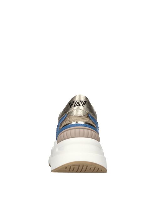 Sneakers in pelle,tessuto e strass EMANUELLE VEE | 451P-303-13-P011CBBIANCO-BLU-BEIGE-ORO